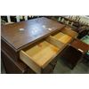 Image 4 : VINTAGE 5 DRAWER WALNUT DRESSER