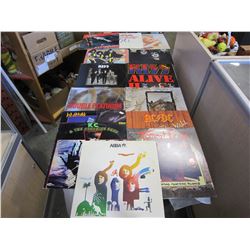 14 VARIOUS RECORDS - KISS, LED ZEPPLIN, AC-DC, VAN HALEN, ETC