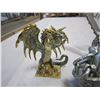 Image 2 : METAL DRAGON FIGURE, HANDCUFFS AND GLASS JEWELRY BOX