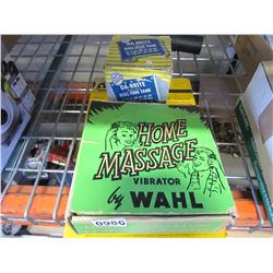 KODAK SPLICING PRESS STAPES AND BLENDS W/ ROLL FILM TANK AND THE WAHL MASSAGER
