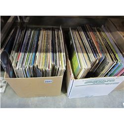 2 BOXES OF RECORDS INCLUDING BILLY IDOL, MICHAEL JACKSON, THE BEATLES, ETC