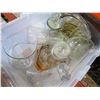 Image 2 : TOTE OF GLASS AND CRYSTAL DISHING W/ SERVING TRAYS