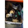 Image 1 : BOX LOT OF HORSE GEAR, BRUSHES, LEADS, LEG WRAPS, ETC