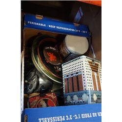 BOX OF TIN COLLECTIBLES