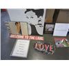 Image 3 : LOT OF ESTATE PICTURES & TIN SIGN