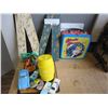 Image 1 : ESTATE LOT OF WOOD "M" WALL DECOR W/ BATMAN TIN SIGN & KIDS TOYS
