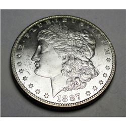1887 P BU Morgan Silver Dollar