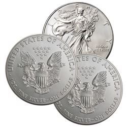 (3) Random Date US Silver Eagles-