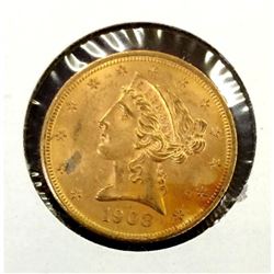 1903 $ 5 Gold Liberty