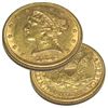 Image 1 : 1882 $ 5 Gold Liberty Half Eagle