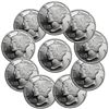 Image 1 : (10) Mercury Design 1 oz Silver Rounds