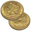 Image 1 : 1882 P $ 5 Gold Liberty Half Eagle
