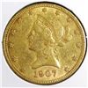 Image 1 : 1907 S $ 10 Gold Liberty Eagle Better Date