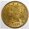 Image 1 : 1881 $ 10 Gold Liberty Eagle