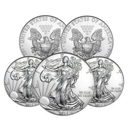 (5) 2015 US Silver Eagles - Uncirculated