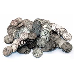 (50) Walking Liberty Half Dollars - 90% Silver