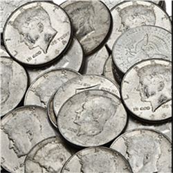 (50) 1964  Kennedy Half Dollars -90% Silver