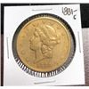 Image 1 : BETTER DATE 1881 s $20 Gold Liberty Coin