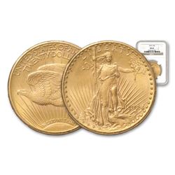 1924 MS 62 NGC $20 Gold Saint Gaudens Coin