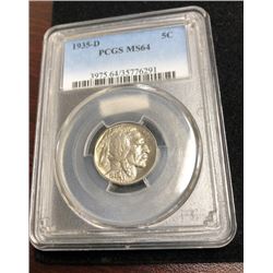 1935 D ms 64 PCGS Buffalo Nickel