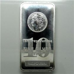 10 oz. Silver bar - Morgan Design