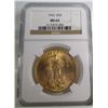 Image 1 : 1922 $ 20 Gold Saint Gauden's MS 63 NGC
