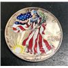 Image 1 : 1999 US Silver Eagle Patriotic Hand Painted