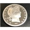 Image 1 : 1 oz. Silver Round BARBER Design