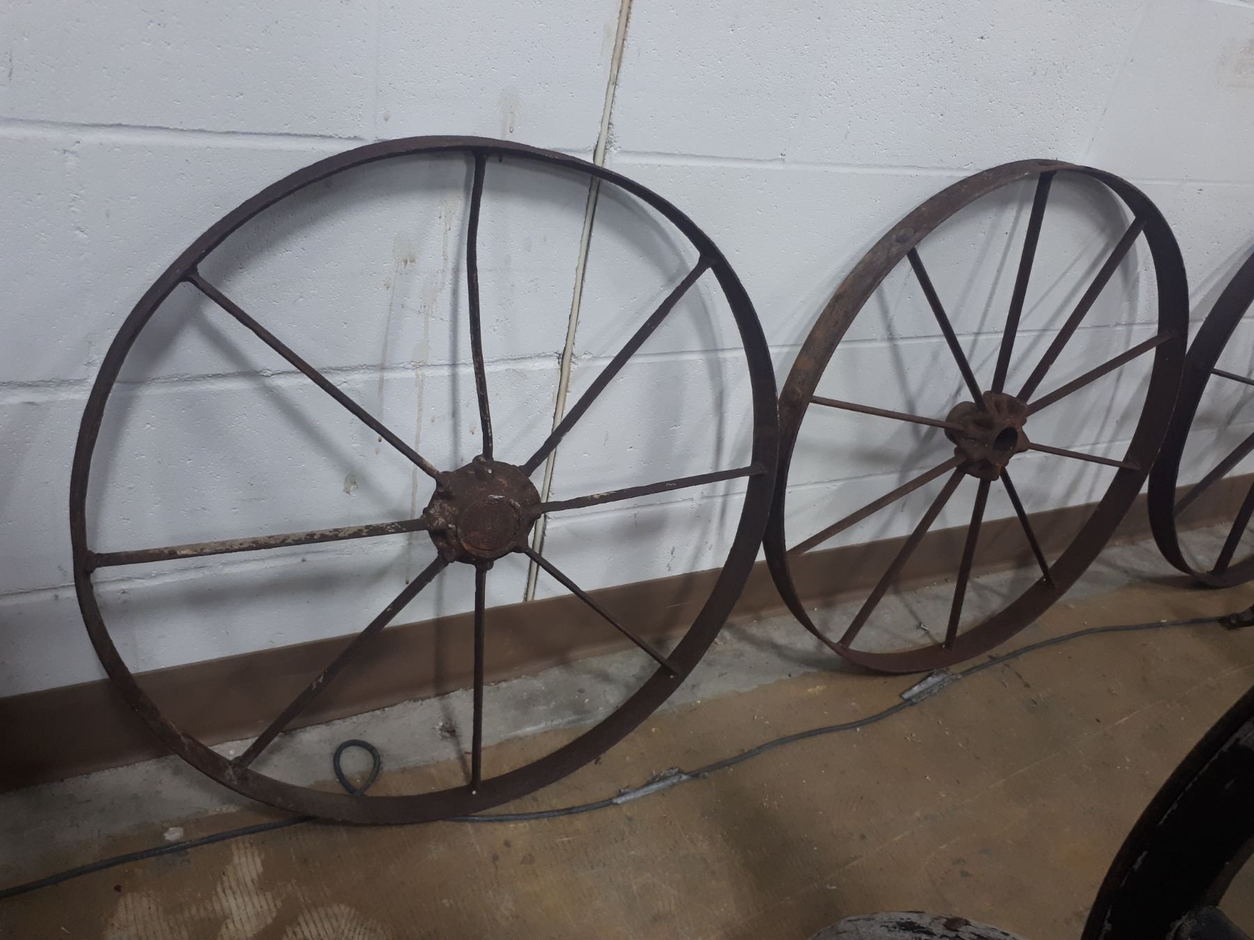PAIR OF WAGON WHEELS