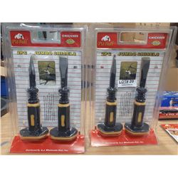 TWO 2 PC JUMBO CHISEL SETS