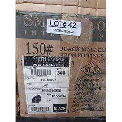 BOX OF 320 MALLEABLE IRON ELBOW FITTINGS