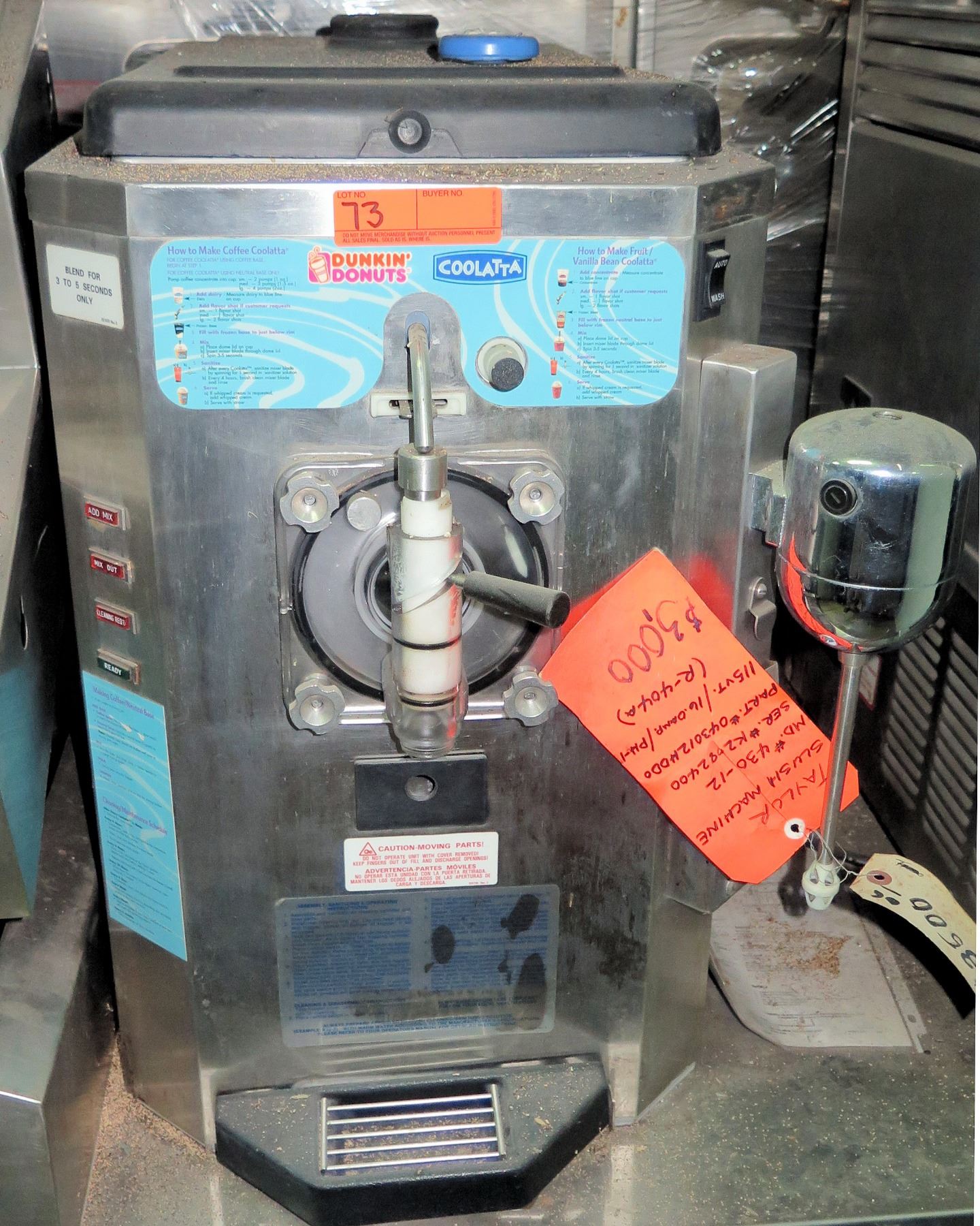Dunkin Donuts Taylor Slush Machine Model 430-12