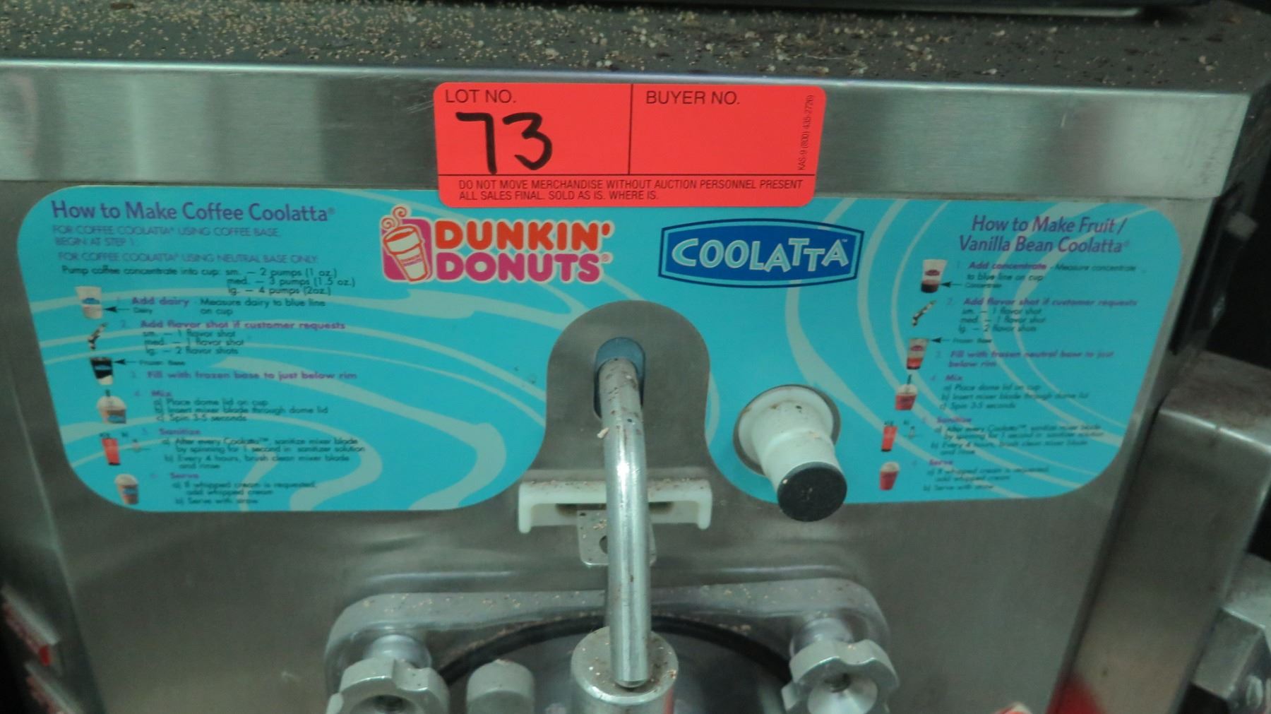 Dunkin Donuts Taylor Slush Machine Model 430-12