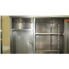 Image 3 : Stainless 2-Door Cabinet w/Middle Shelving w/Wheels 52"W x 24"D x 44"