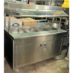 Refrigerated 4-Well Double Sided Buffet Line, 5''W x 3'D x 5'H