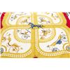 Image 3 : Hermes Gold Multicolor Voitures Paniers Julia Abadie Silk Scarf 90