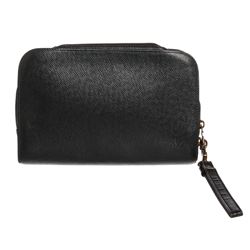 Louis Vuitton Dark Green Taiga Leather Baikal Wristlet Clutch Bag