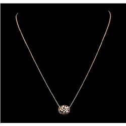 0.35 ctw Diamond Necklace - 14KT Rose Gold