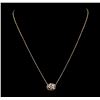 0.35 ctw Diamond Necklace - 14KT Rose Gold