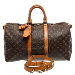 Louis Vuitton Monogram Keepall Bandouliere 45 cm Duffle Bag