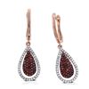 Image 1 : 14k Rose Gold  0.59CTW Diamond and Brown Diamonds Earrings