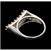 Image 3 : 0.80 ctw Citrine and Diamond Ring - 14KT White Gold