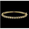 Image 1 : 1.57 ctw Diamond Bangle Bracelet - 14KT Yellow Gold