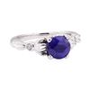 Image 1 : 1.90 ctw Blue Sapphire and Diamond Ring - Platinum