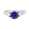 Image 2 : 1.90 ctw Blue Sapphire and Diamond Ring - Platinum