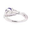 Image 3 : 1.90 ctw Blue Sapphire and Diamond Ring - Platinum