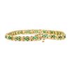 Image 2 : 6.20 ctw Emerald and Diamond Bracelet - 14KT Yellow Gold