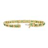 Image 3 : 6.20 ctw Emerald and Diamond Bracelet - 14KT Yellow Gold