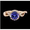 Image 2 : 1.54 ctw Tanzanite and Diamond Ring