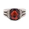 Image 3 : David Yurman 3.10 ctw Garnet and Diamond Ring - Silver